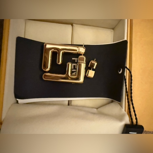 Fendi NTW + Box Logo Earrings - Picture 2 of 5